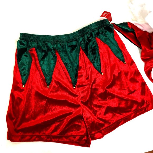Santas Helper Mens Shorts w Hat NWT - Picture 2 of 9